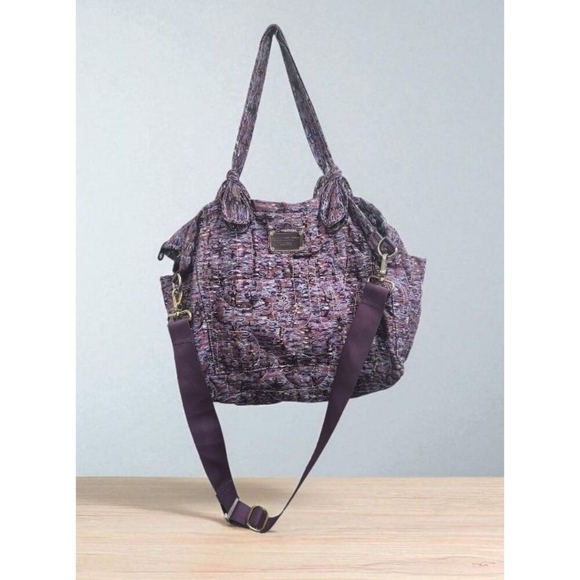 Marc By Marc Jacobs Shoulder Handbag Purple Abstract Print Crossbody Tote - Picture 14 of 15